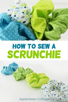 how to sew a scrunchie with applegreen collages