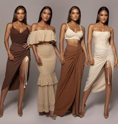 Social Outfits, Brand Photo Shoot Ideas, Brown Wedding Themes, Family Photo Outfits Summer, The Goddess Of Beauty, Neutral Glam, Austin Fashion, Boho Birthday Party