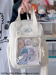 Y2K Japanese Harajuku Small Crossbody Bags Women Mini Tote Transparent Itabag Girls Back School Shoulder Bag Purses And Handbags Ita Bag, Street & Japanese Style Women Bag White Preppy   Nylon Figure,Letter,Plants,All Over Print,Textured Pattern Square Bag   Women Bags, size features are:Bust: ,Length: ,Sleeve Length: Rectangular Large Capacity Chest Bag For School, Harajuku Style White Canvas Bag For School, White Harajuku Style Canvas Bag For School, Harajuku Style White Satchel Shoulder Bag, White Canvas Satchel Bag For Students, White Canvas Satchel For School, White Canvas Satchel For Students, Kawaii Beige Bags For Students, Kawaii Beige Bag For Students