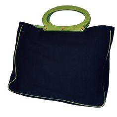 Kate Spade New York Top Handled Tote In Black Canvas And Green Leather Trim. This Is A Rare Purse/Tote From Kate Spade. Features: * Fixed Leather Circular Handles * Green Piping Trim * Black Canvas Body * Kate Spade Logo Stamped On Handle And Inside * 13"H X 11"W X 4.5"D * Condition: Euc, Appears Unused, Small Blemish(Rubbing) On Front Handle, (Please See Pictures) Kate Spade Logo, Spade Logo, New York Top, Black Purse, Black Purses, Logo Stamp, Green And Black, Black Canvas, Kate Spade Bag