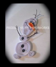 an image of a paper craft that looks like a snowman