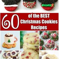 the best christmas cookie recipes for cookies and desserts are featured in this postcard