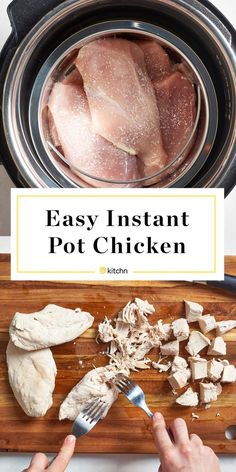 the instructions for how to make instant pot chicken