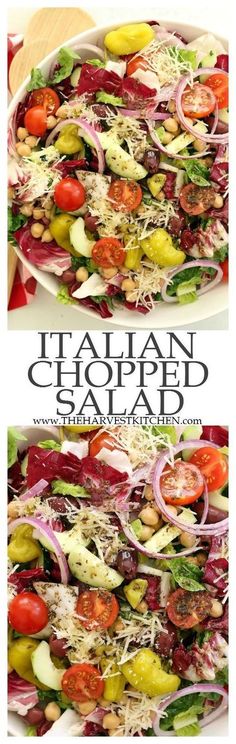 the cover of italian chopped salad