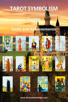 This image shares the meanings of a Castle when it appears in a Tarot Card image Hedge Witchery, Rihanna Cover, Tarot Cards For Beginners, Learning Tarot Cards