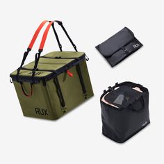 three different types of cooler bags with handles