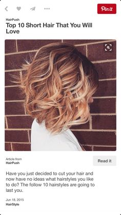 Cute Bob Hair Color, Wavy Bob Haircuts, Wavy Bob Hairstyles, Light Brown Hair, Brown Hair Colors, Great Hair, Short Bob, Bobs Haircuts