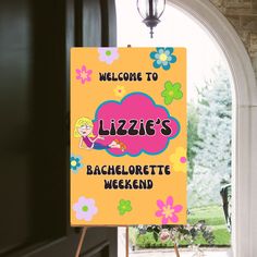 Dear Client,  Thank you so much for shopping with us, Haus of Dezign. We are absolutely honored that you chose up to be a small part of your big day! 💖 Please note that you are purchasing a digital download item. No physical item will be shipped to you.  This custom made Lizzie McGuire for all of my 90's girls! We hope you love it just as much as we do! 🥰 WHAT DO I RECEIVE? ✨ Top- Notch Welcome Sign ✨ 1 file ✨one 20x30 inch sign template WHAT YOU CAN EDIT? ✨ Text ✨ Colors ✨ Digital Icons ✨ Pic Lizzie Mcguire Bachelorette Party, Disney Channel Bachelorette Party, Lizzie Mcguire Bachelorette, Y2k Theme, Bachelorette Themes