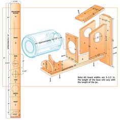 the diagram shows how to make a diy project with woodworking tools and plans