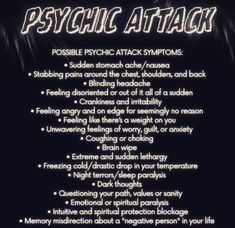 Spiritual Attack Signs, Psychic Attack Signs, Psychic Development Learning, Parapsychology, Psychic Attacks