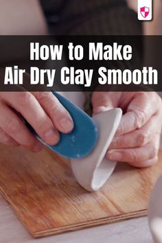 Having trouble getting your air dry clay to smooth out easily? Learn quick and simple techniques to achieve a flawless finish every time. Save this pin to master the art of smoothing your clay with ease! How To Make Air Dry Clay Look Glazed, Air Dry Clay Catch All, Paint For Air Dry Clay, Air Dry Clay Paintbrush Holder, Practical Air Dry Clay Projects, Diy Clay Tutorials, Using Air Dry Clay, Air Dry Clay Sculptures & Statues, Painted Air Dry Clay