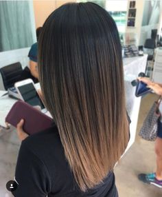 Baylage Brunette Shoulder Length, Balayage On Short Straight Hair, Ombré Long Bob, Asian Brown Balayage Straight, Mushroom Brown On Dark Hair, Ombre Hair Color For Black Hair Straight, Ombre Hair Color For Brunettes Straight, Ombre Hair For Black Hair