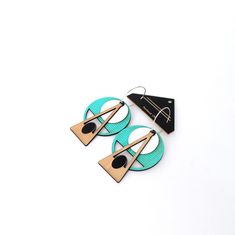 "Experience the perfect blend of modern design and versatility with our Lightweight Leather + Birch Statement Earrings. Inspired by clean lines and architectural details (especially Frank Lloyd Wright these earrings are a true testament to contemporary style. Crafted with precision and care, the laser-cut leather and birch layers create a clean, lightweight statement earring. But that's not all - these earrings are MODULAR, allowing you to mix and match the layers for endless combinations. You c Modern Blue Geometric Earrings, Architectural Earrings, Laser Cut Leather, Bold Red Lips, Ear Gauges, Frank Lloyd, Frank Lloyd Wright, Lloyd Wright, Architectural Inspiration