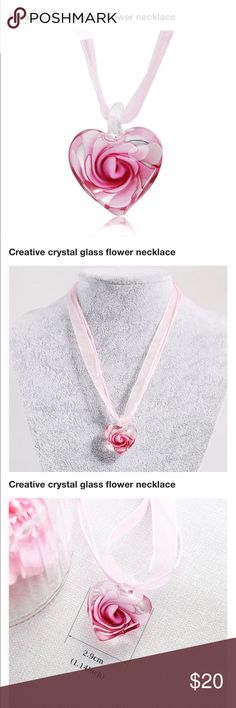 Beautiful glass flower necklace in pink Beautiful glass flower necklace in pink Jewelry Necklaces Pink Flower Glass Jewelry, Pink Flower-shaped Glass Jewelry, Adjustable Flower Glass Jewelry, Adjustable Glass Flower Jewelry, Elegant Glass Flower Necklaces, Adjustable Flower-shaped Glass Jewelry, Elegant Flower Shaped Glass Necklaces, Elegant Glass Flower Necklace, Elegant Flower-shaped Glass Necklaces