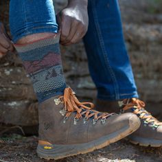 Stay comfortable while you tackle the trails with the Men's Matterhorn Lightweight Crew Hiking Sock. Featuring a superior softness and performance, this merino-silk blend will give your feet the support they need to trek up the mountain. Experience a luxurious feel while you conquer the journey! Wick Dry® URfit® Anatomical 44% nylon, 35% Merino wool, 13% silk, 6% polyester, 2% spandex Style #2205 Mountaineering Boots, Hiking Socks, Mountaineering, The Mountain, The Journey, Black And Navy, Hiking Boots, Merino Wool, Hiking