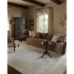 a living room filled with furniture and a rug