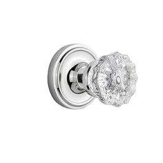 an image of a door handle with crystal knobs