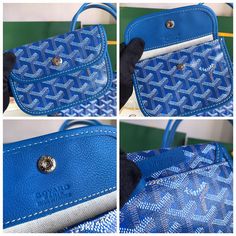 Size: Standard Size It comes with Dust box, Care manual, Tag, and Paper bag. Luxury Blue Box Bag For Errands, Designer Shoulder Bag With Case For Daily Use, Designer Blue Rectangular Case Bag, Modern Blue Rectangular Case Bag, Goyard Tote Bag, Goyard Tote, Tote Backpack, Crossbody Shoulder Bag, Backpack Bags