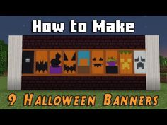 an image of a halloween banner with the words how to make 9 halloween banners on it