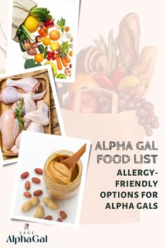 This alpha gal food list details the raw ingredients that are safe for people with alpha-gal syndrome to enjoy. Alpha-gal syndrome is a tick-borne food allergy. People with alpha gal are allergic to mammalian meat which is why it's often called the red meat allergy. Some alpha gal safe foods include fruits and vegetables, eggs, poultry, fish, and seafood -- but you can get the full list by clicking through to the article! Alpha Gal Allergy Food List, Alpha Gal Allergy Diet, Alphagal Allergy Recipes, Alpha Gal Recipes Dinners, Alpha Gal Syndrome, Alpha Gal Food List, Alpha Gal Recipes, Best Milk Alternative