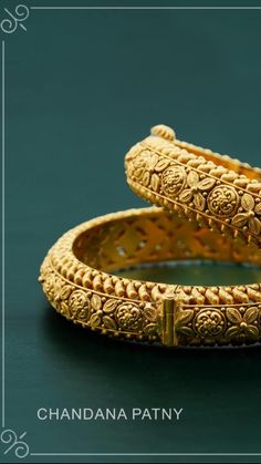 22k Gold Bangles, Unique Gold Jewelry Designs, Gold Jewels Design, Diy Embroidery Patterns, Gold Bangles Design, Bangle Designs, Women's Jewelry And Accessories