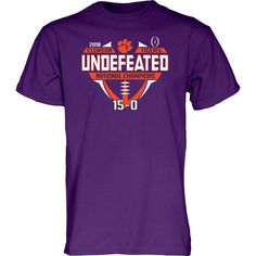 Made and Designed by Blue 84. Multiple Sizes Available. Screen Printed on the Front is a Clemson Tigers Team Logo, the Print "Undefeated 15-0," & an Official 2018 College Football Playoffs National Champions Logo. Top Quality 100% Heavyweight Cotton Blue 84 Men's "TSGI" Style Double Stitched Short Sleeves/Hem Relax Fit Crew T-Shirt. 100% Authentic. Officially Licensed Collegiate Product. Clemson Shirts, Tiger Team, Football Playoffs, College Football Playoff, Champion Logo, Clemson Tigers, Football Mom, College Football, Football Shirts