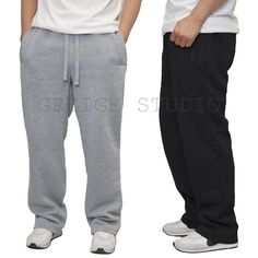 Men's Fleece Baggy Wide Leg Sweatpants  - Drawstring closure - Elastic waistband with Adjustable Drawstring - Two deep side pockets, Single back pocket - Ultimate comfort - Baggy Fit - 60% Cotton, 40% Polyester - Machine wash cold Size : S - 30 in M - 32 in L -  34 in XL - 36 in Winter Pants With Comfort Waistband And Relaxed Fit, Relaxed Fit Fleece Pants With Side Pockets, Relaxed Fit Fleece Pants For Winter, Fleece Pants With Pockets For Leisure, Solid Fleece Relaxed Fit Pants, Leisure Fleece Pants With Pockets, Relaxed Fit Full Length Sweats With Pockets, Baggy Full-length Sweatpants For Jogging, Relaxed Fit Fleece Long Pants