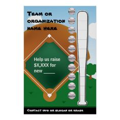 a baseball field with the words team or organization next to it and an image of a bat