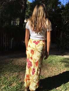 "Maxi skirt, flowered skirt, small, medium, yellow, pink,green,orange,with under skirt 26\" to 34\" waist top to bottom 38\" excellent condition db 811 Maxi skirt, flowered skirt, small, medium, yellow, pink,green,orange,with under skirt" Orange Maxi Skirt, Yellow Floral Skirt, Under Skirt, Van Nuys, Flower Skirt, Green Orange, Yellow Floral, Green And Orange, Tie Dye Skirt