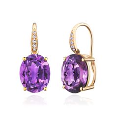 💎 Radiant 14K Solid Gold Natural Royal Purple Oval Amethyst Diamond Drop Earrings *Metal: 14K Solid Gold *Gemstone:    - Type: Natural Amethyst    - Cut: Oval    - Color: Purple    - Clarity: Eye-Clean    - Size: 8 x 10 mm    - Total Carat Weight (CTW): 6.00 *Diamonds:    - Color: Gold   - Clarity: VS    - Total Carat Weight (CTW): 0.05 *Measurements:    - Length: 3/4 inch    - Width: 1/2 inch 🔮 About Amethyst: Amethyst is celebrated for its rich, violet hues and its powerful healing propertie Amethyst Purple, Royal Purple, Diamond Drops, Diamond Drop Earrings, Baroque Pearls, Quality Diamonds, Purple Amethyst, Gemstone Earrings, Beautiful Jewelry