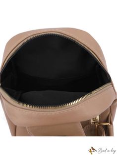 BirdinBag - Compact Minimal Sling Bag Adjustable Bag, Waist Bags, Color Khaki, Sling Bag, Pu Leather, Bag Lady, Zipper, Leather