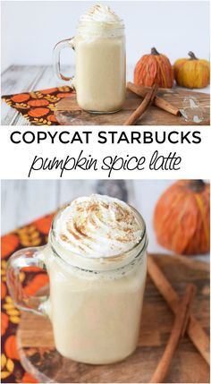 pumpkin spice latte with whipped cream in a mason jar