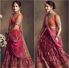 Kiara Lehenga, Dupatta Draping Style, Ambani Family, Lehenga Outfits, Dupatta Draping, Dimitra Milan, Latest Bridal Lehenga Designs, Orange Lehenga, Heavy Lehenga