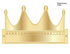 a golden crown is shown with the words king's crown front on top of it