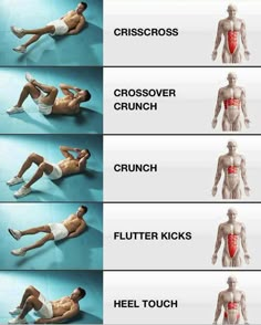 the screenshot shows how to do an exercise with muscles and their corresponding body parts