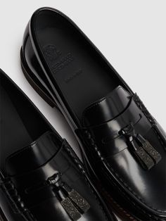 Find BRUNELLO CUCINELLI 20mm Leather Loafers on Editorialist. 20mm Heel. Leather upper. Slip on. Tassel details. Leather lining and insole. Rubber sole Luxury Classic Slip-on Tassel Loafers, Luxury Buckle Closure Slip-on Loafers, Luxury Brown Slip-on Tassel Loafers, Luxury Black Tassel Slip-on Loafers, Luxury Brogue-detailed Calf Leather Loafers, Ski Accessories, Mule Sandals, Sports Accessories, Flat Espadrilles