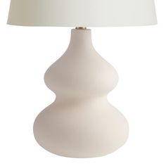 a white table lamp on a white background