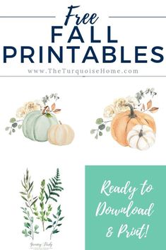 the free fall printables are available for purchase