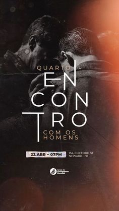 the poster for an upcoming concert with two men hugging each other in front of a dark background