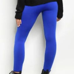 These are brand new blue elastic high waist fleece lined leggings. Leggings with lots of stretch to them. Pair them up with your favorite sweater. Spandex 15% and polyester 85% Description: L: 34" W: 12" I.S.: 23" Fix Clothing, Fleece Lined Leggings, The Fix, Lined Leggings, Fleece Leggings, Blue Leggings, Favorite Sweater, High Waist, Blue Color