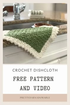 the crochet dishcloth is free pattern and video to make it look like an afghan