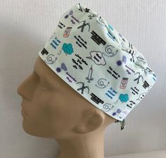 *This scrub hat is made with quality Spoonflower cotton fabric, is one size and has fabric ties in the back. Approximate measurements: 22.5" in circumference, 7" crown, and sides are 4" in height.  *I use a zigzag stitch on the inside seams to prevent fraying. *A stock photo is used, so pattern placement can vary with each hat. *I recommend hand or delicate wash in cold and line dry. Surgical Scrub Hats, Scrub Hat, Scrub Hats, Scrub Caps, Sweet Dreams, Scrubs, Swift, Cotton Fabric, Crown