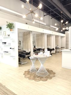 the salon is clean and ready for customers to use