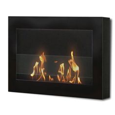 Anywhere Fireplace 19 Black SoHo Wall Mount Fireplace - US Fireplace Store Gel Fireplace, Wall Mounted Fireplace, Ventless Fireplace, Wall Mount Fireplace, Mounted Fireplace, Ethanol Fireplace, Bioethanol Fireplace, Real Fire, Indoor Fireplace