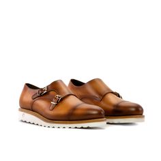 Tan Wood Shoes, Stay Classy, Shoe Tree, Monk Strap, Brushed Nickel, Apparel Accessories, Leather Shoes, Calf Leather, Dress Shoes Men