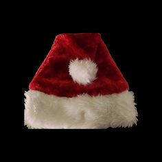 A plush red Santa hat with white pom pom and trim.  Celebrate the Christmas holiday with this personalized Santa hat.  You can adjust the size using the elastic on the inside of the hat.  It fits most adults and kids 6& up.  Spot clean only.  No returns or refunds allowed on personalized Santa hats. All names are embroidered with red thread.  Font is either script or block. Red Santa Hat, Fun Ornaments, Gnome Ornaments, Santa Hats, Red Thread, Christmas Plush, Joann Fabrics, Niece And Nephew, Santa Hat