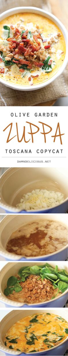 the cover of olive garden's zuppa toscana ovoycat