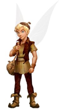 a cartoon image of a fairy holding a bag