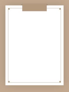 an empty paper with a brown rectangle on it and a white square in the middle