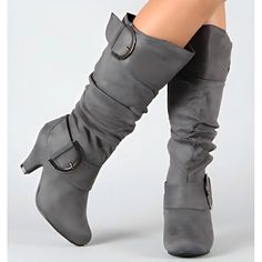 Category:Boots; Upper Materials:Faux Suede,PU; Embellishment:Buckle; Season:Spring,Fall; Heel Type:Kitten Heel; Gender:Women's; Activity:Walking; Toe Shape:Round Toe; Type:Mid Calf Boots; Style:Vintage,Casual,Elegant; Heel Height(inch):2-3; Outsole Materials:Rubber; Occasion:Party,Daily,Valentine's Day,Work; Closure Type:Zipper; Shipping Weight:0.720; Listing Date:08/17/2023; Production mode:External procurement; 2024 Trends:Slouchy Boots,Heel Boots,Ladies Shoes Valentines Gifts; Foot Length:; F Fall Heel, Stylish Footwear, Boots Heel, Slouchy Boots, Boots Style, Slouched Boots, 2024 Trends, Ladies Shoes, Boots Fall